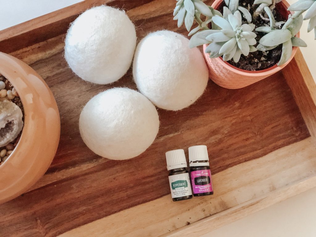 Peppermint and Lavender Essential Oils for laundry
