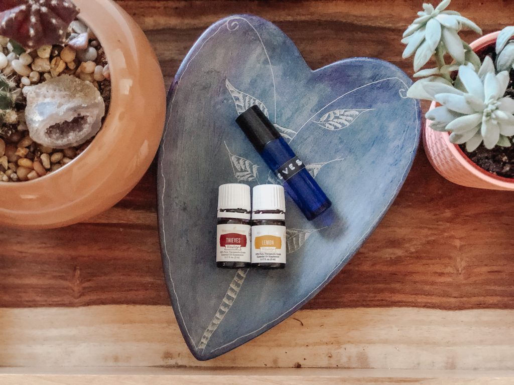 Thieves and Lemon essential oils for immune support