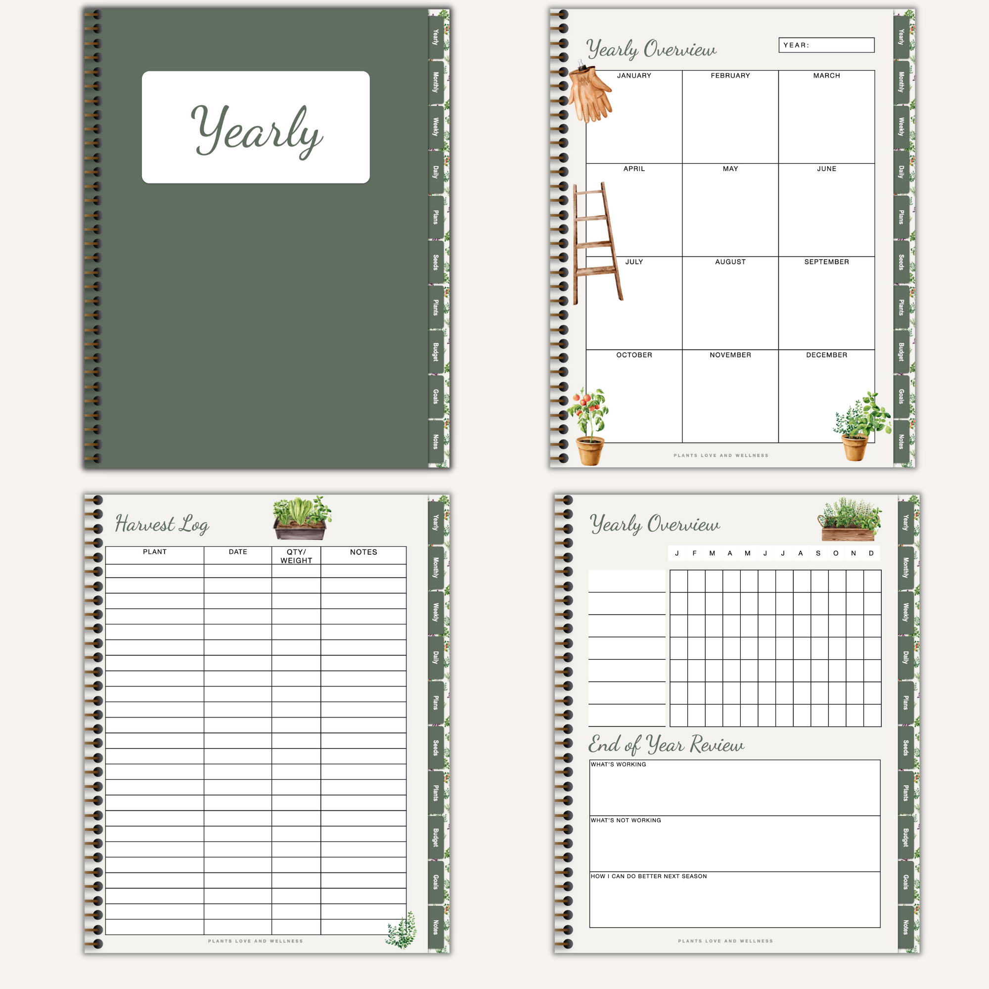 Digital Garden Planner – Illustrated & Minimalist Tablet Versions | Gardening Journal for GoodNotes & Notability - Image 4
