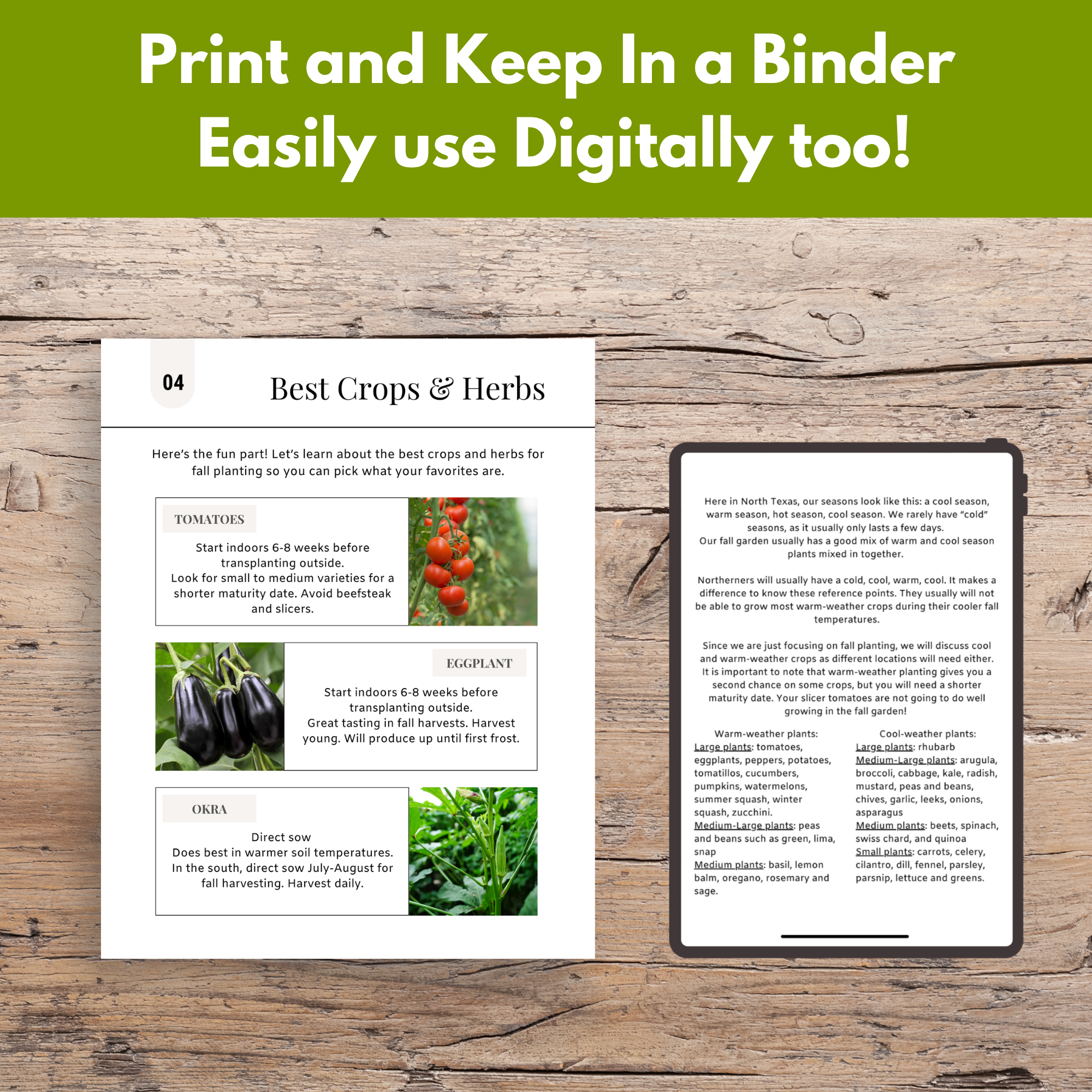 Fall Garden Guide & Planner Workbook – Seasonal Gardening Journal + Printable Worksheets - Image 4