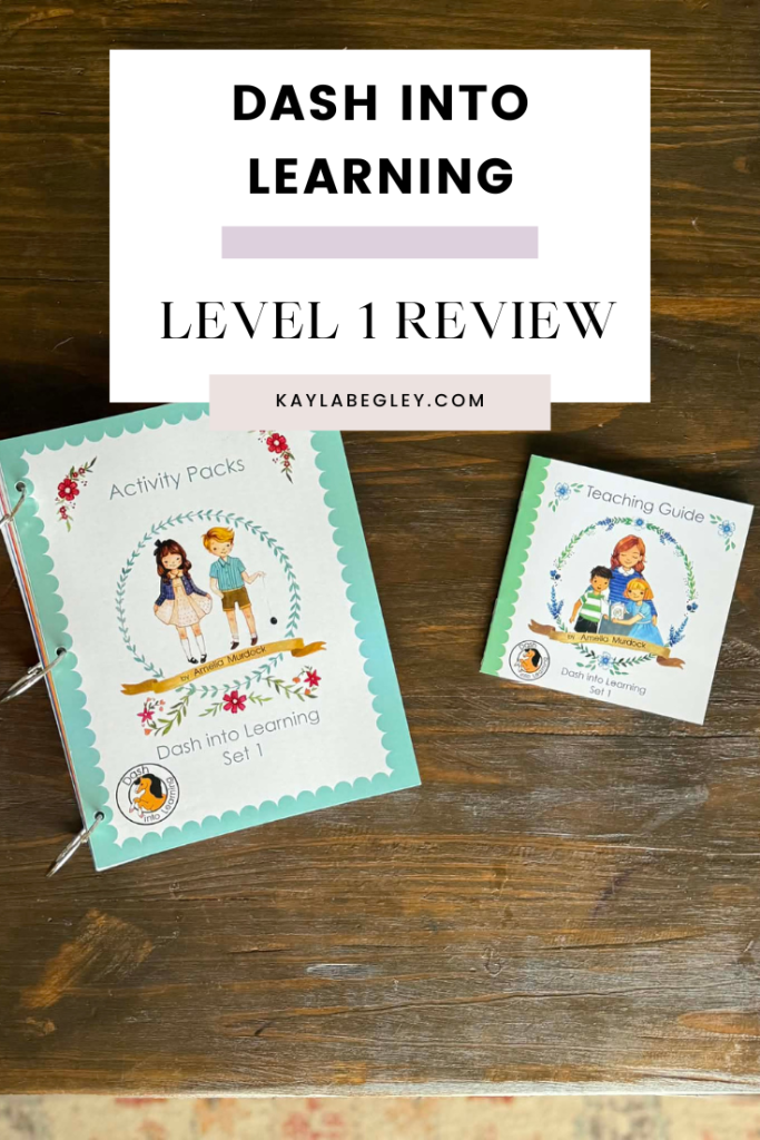 Dash Into Learning Level 1 reading program review featuring kindergarten phonics materials and teaching guide